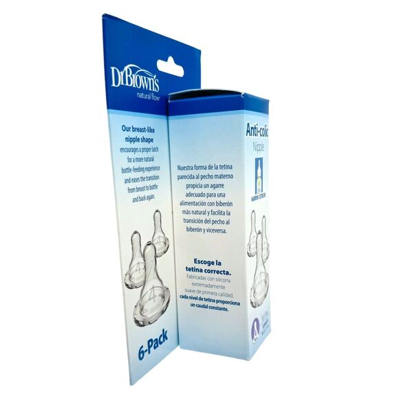 Dr. Brown's Original Nipple Level 4 9m+ Fast-Flow Feeding System 6-count NEW - Picture 5 of 7